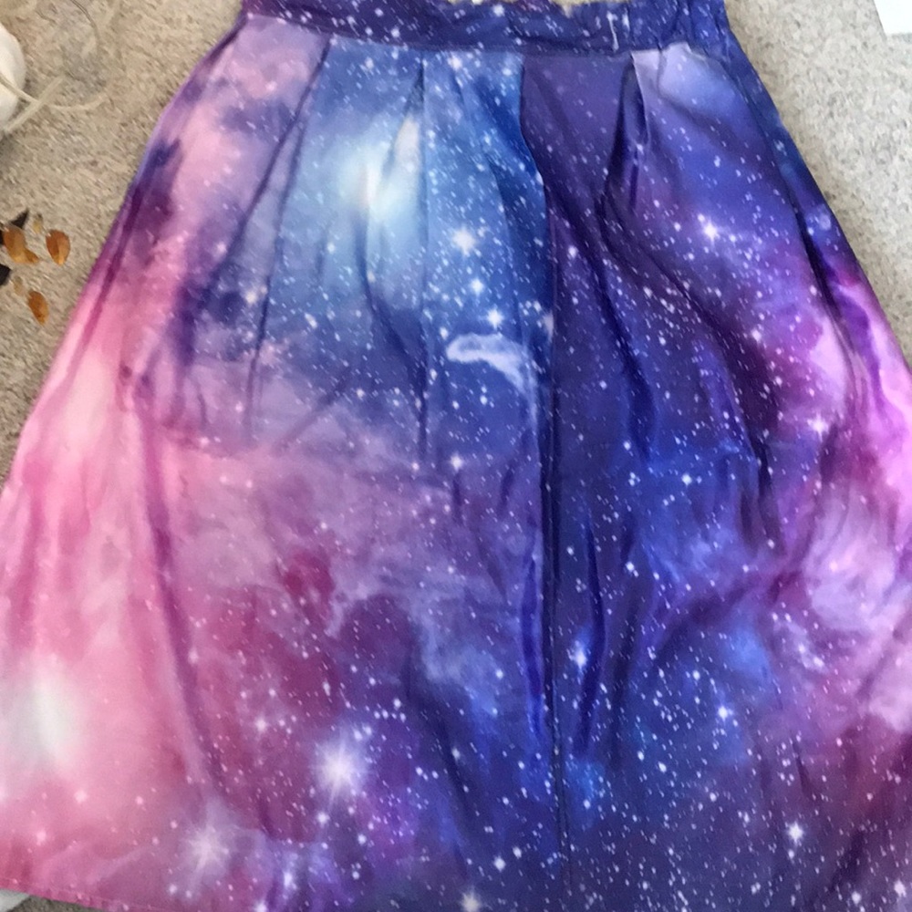 Galaxy knee length skirt